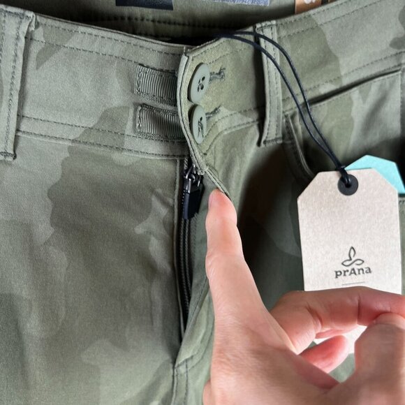 prAna Halle Straight Womens Hiking Pant II Size 6 Reg in Sage Camo Water Repelle - Picture 4 of 10